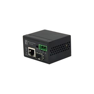 LevelOne RJ45 to SFP Fast Ethernet Industrial Media Converter, -40°C to 75°C