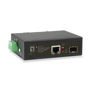 LevelOne RJ45 to SFP Gigabit Industrial Media Converter, 1 PoE Output