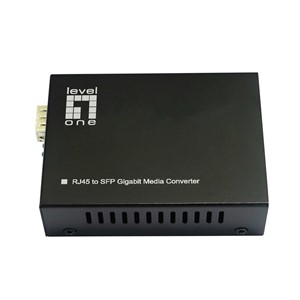 LevelOne RJ45 to SFP Gigabit Media Converter, 802.3bt 60W PoE PSE