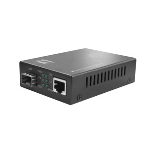 LevelOne RJ45 to SFP Gigabit Media Converter, PoE PSE