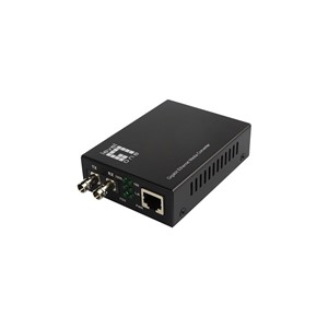 LevelOne RJ45 to ST Gigabit Media Converter, Single-Mode Fiber, 1310nm, 20km