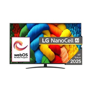 LG NanoCell AI 65NANO81A3A TV 165.1 cm (65) 4K Ultra HD Smart TV Wi-Fi Black