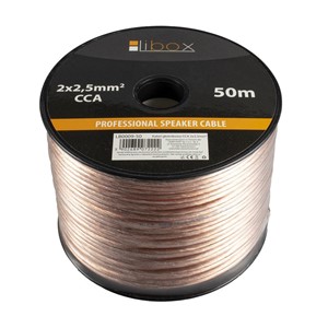 Libox Kabel głośnikowy 2x2,50mm LB0009-50 audio cable 50 m Transparent