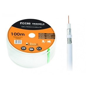 Libox Kabel koncentryczny PCC80 100m coaxial cable RG-6 /U White