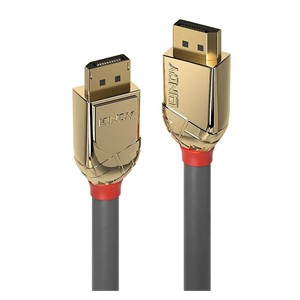 Lindy 10m DisplayPort 1.2 Cable, Gold Line