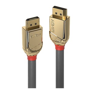 Lindy 20m DisplayPort 1.2 Cable, Gold Line
