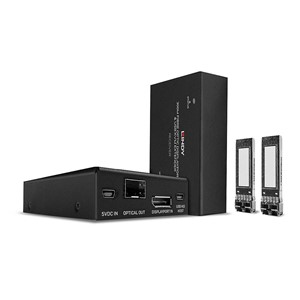 Lindy 300m Fibre Optic DisplayPort 1.2 and USB KVM Extender
