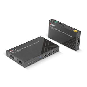 Lindy 70m Cat.6A HDMI 4K60 & Type C HDBaseT 3.0 KVM Extender