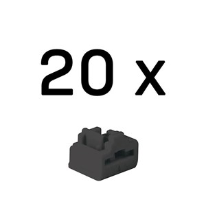Lindy RJ-45 Port Blockers (Without Key) - Pack of 20, Black