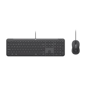 Logitech 920-013343 keyboard Mouse included Home /Office USB QWERTZ German Graphite