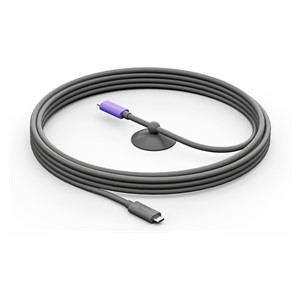 Logitech 952-000195 USB cable USB 3.2 Gen 2 (3.1 Gen 2) 5 m USB C Graphite, Violet