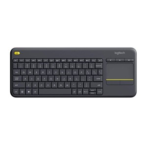 Logitech K400 Plus Wireless Touch Keyboard, Black (Unifying, SLO engraving)