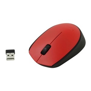 Logitech M171 Wireless Small Mouse, Red
