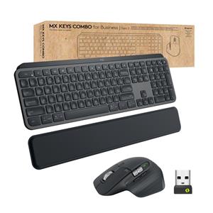 Logitech MX Keys combo for Business Gen 2 keyboard Mouse included Office RF Wireless + Bluetooth QWERTY US International Graphite