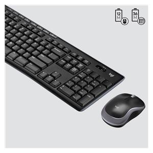 Logitech Wireless Combo MK270 keyboard Mouse included RF Wireless QWERTY US International Black, Silver 6