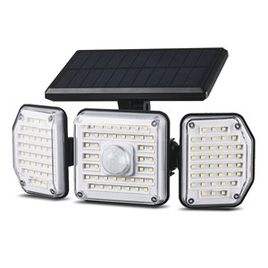 Maclean IP65 Solar LED Lamp with Motion and Dusk-to-Dawn Sensor IP65 4W 320lm 4000K Li-ion 1200 mAh 3 Operating Modes Floodlight Security Garden Entryway HQ