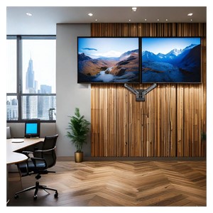 Maclean wall mount for two monitors, 17-32'', 9kg max, mechanical spring, MC-988