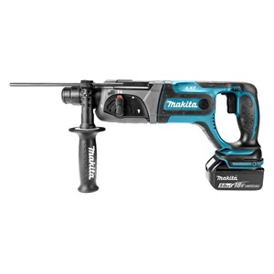 MAKITA ROTARY HAMMER DRILL WITH FORGING OPTION 18V 2J 2 x 5.0Ah DHR241RTJ