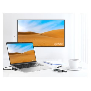 MANHATTAN 10-in-1 4K USB-C PD Dockingstation 2xHDMI