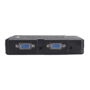 Manhattan KVM Switch Compact 4-Port, 4x USB-A, Cables included, Audio Support, Control 4x computers from one pc/mouse/screen, Black, Lifetime Warranty, Boxed 3