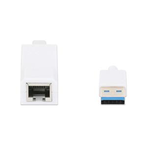 Manhattan USB-A Gigabit Network Adapter, White, 10/100/1000 Mbps Network, USB 3.0, Equivalent to USB31000SW, Ethernet, RJ45, Three Year Warranty, Blister 5