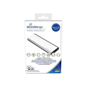 MediaRange MR1103 external solid state drive 900 GB USB Type-C 3.2 Gen 2 (3.1 Gen 2) Silver