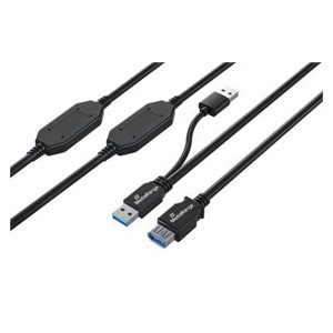 MediaRange MRCS244 USB cable USB 3.2 Gen 1 (3.1 Gen 1) 15 m 2 x USB A USB A 5 Gbit /s Black