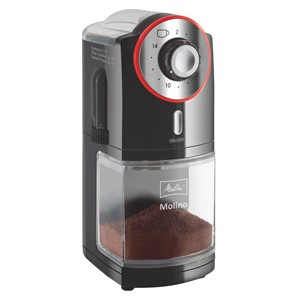 Melitta Molino 100 W Black, Red, Stainless Steel