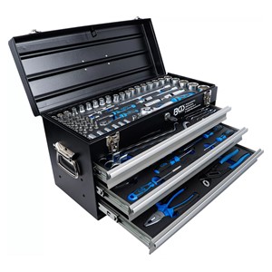 BGS Metalni kovčeg za alat | 3 pretinca | s 143 komada alata
