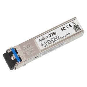 MikroTik | S-31DLC20D | SFP | Single-Mode Fiber | Dual LC | 10/100/1000 Mbit/s | Wavelength 1310 nm | Maximum transfer distance 20000 m | -40 to +70C 2