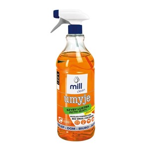 Mill Clean Wash liquid for cleaning windows, glass, mirrors, tiles with orange scent 1.22 L
