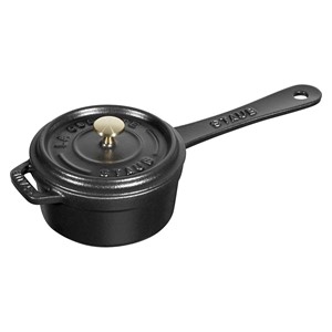 Mini cast iron saucepan Staub - 250 ml, Black