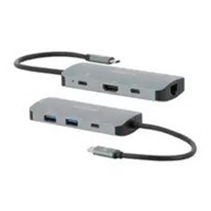 Mobilis 001382 laptop dock /port replicator Wired USB 3.2 Gen 1 (3.1 Gen 1) Type-C Black, Grey