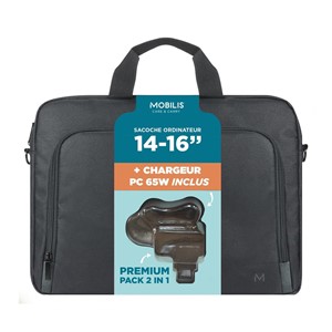 Mobilis 003089 laptop case 40.6 cm (16) Toploader bag Black