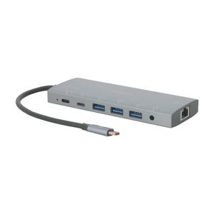Mobilis 020028 laptop dock /port replicator Wired USB 3.2 Gen 1 (3.1 Gen 1) Type-C Grey