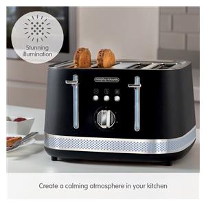 Morphy Richards Illumination black 4 slice toaster 2