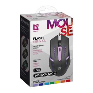 MOUSE DEFENDER FLASH MB-600L OPTIC LED 1200dpi 4P 3