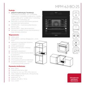 MPM-63-BO-25 built-in electric oven Black 3