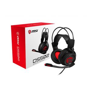 MSI DS502 7.1 Virtual Surround Sound Gaming Headset 'Black with Ambient Dragon Logo, Wired USB connector, 40mm Drivers, inline Smart Audio Controller, Ergonomic Design' 2