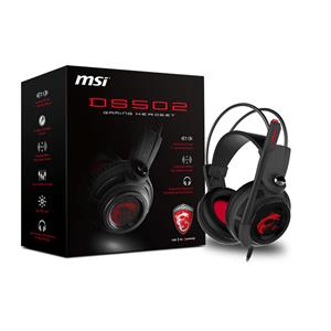 MSI DS502 7.1 Virtual Surround Sound Gaming Headset 'Black with Ambient Dragon Logo, Wired USB connector, 40mm Drivers, inline Smart Audio Controller, Ergonomic Design' 3