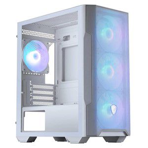 MSI MAG FORGE M100R Midi Tower Transparent, White
