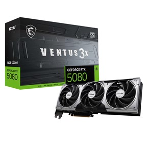 MSI VENTUS GeForce RTX5080 16G 3X OC NVIDIA GeForce RTX 5080 16 GB GDDR7