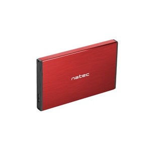 NATEC HDD ENCLOSURE RHINO GO (USB 3.0, 2.5, RED)