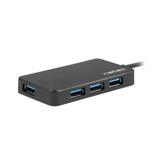 NATEC Hub USB 3.0 Moth (4 ports, black)