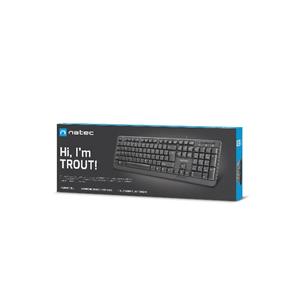 NATEC KEYBOARD TROUT SLIM USB, US LAYOUT, BLACK 6