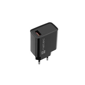 NATEC MAINS CHARGER RIBERA USB-A 18W BLACK 2