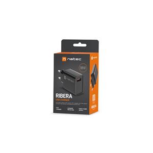 NATEC MAINS CHARGER RIBERA USB-A 18W BLACK 6