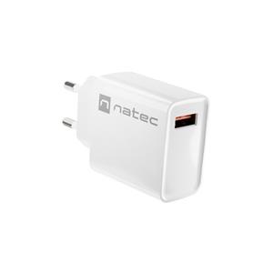 NATEC NETWORK CHARGER RIBERA USB-A 18W WHITE