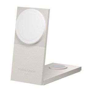Native Union Rise 3-In-1 Qi2 Wireless Charger Intl Sandstone. Power Supply included