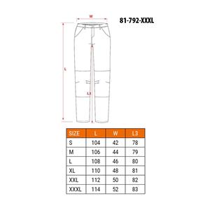 NEO tools 81-792-XXXL protective trousers Yellow